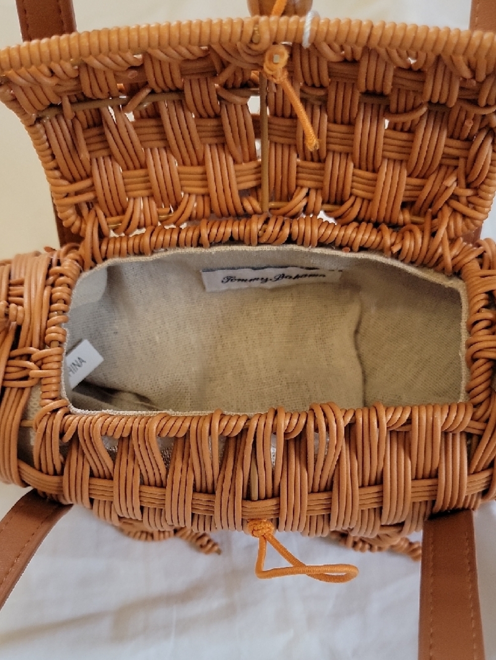 Tommy Bahama Woven Basket Shoulder Bag in Tan - Picture 5 of 7